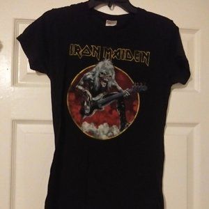 Iron Maiden Women's Graphic T Shirt L slim fit